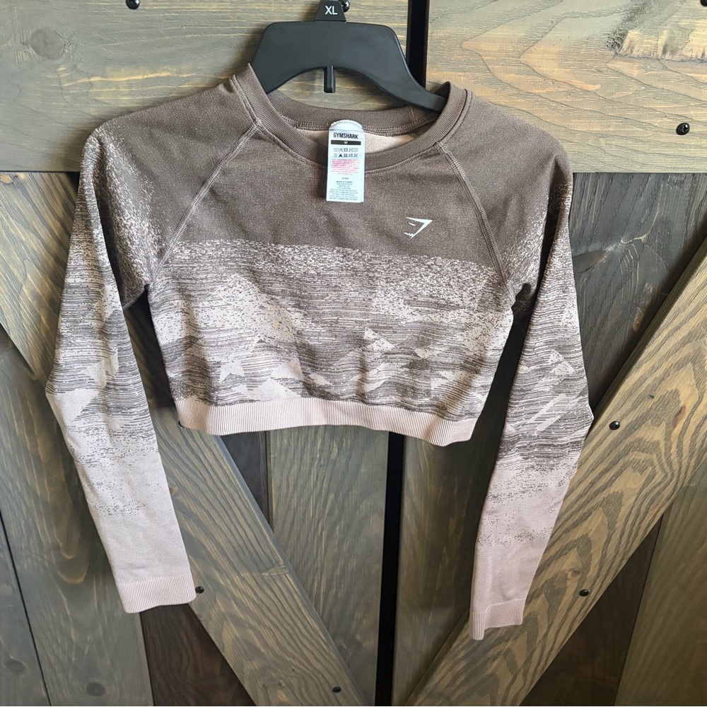 Gymshark Brown and Tan Cropped Top